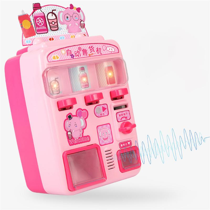 1 Set Van Mini Automatische Drankautomaat Speelgoed Simulatie Winkelen Automaat Light Sound Effect Educatief Speelgoed
