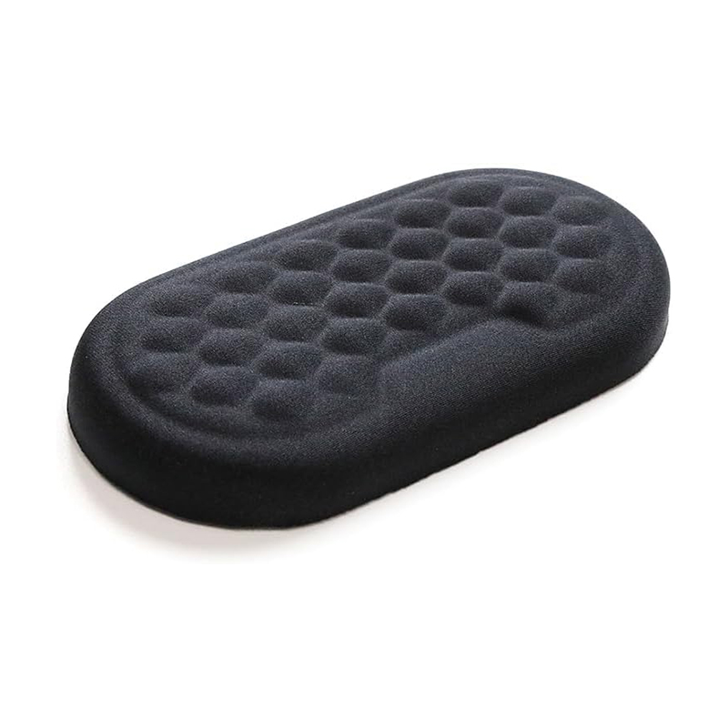 Ergonomisk håndledsstøtte til tastatur og mus, pude i memory foam, slidstærk, skridsikker, blød lycra-støtte for komfortabel skrivning: Himmelblå