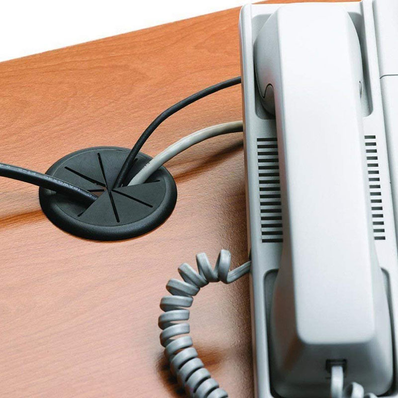 20Pcs 16mm Universal Black Plastic Cable Snap Locking Bushing Grommet