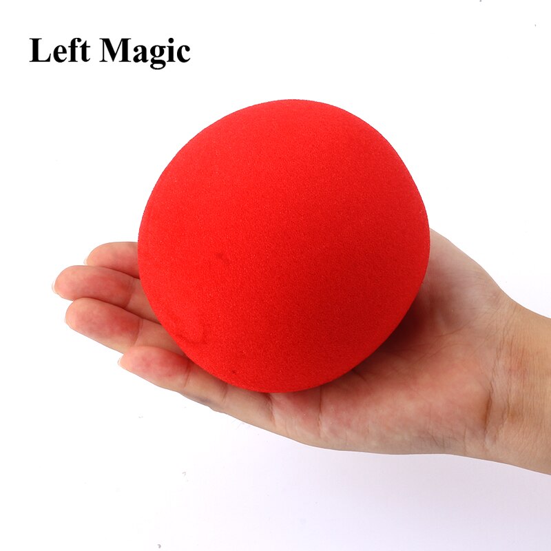 1 Pcs Grote Rode Magische Spons Bal (10Cm Diameter) goocheltrucs Zachte Bal Uitstekende Elasticiteit Klassieke Bal Straat Close Up Magic