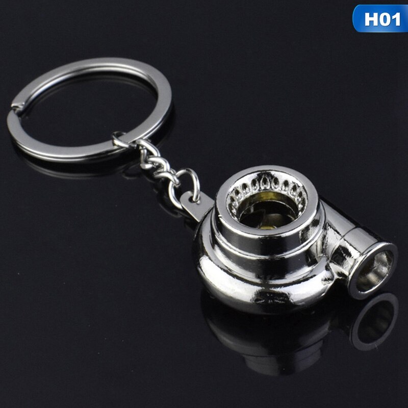 Prawdziwe dźwięk gwizdka breloczek turbosprężarka łożysko ślizgowe spinning samochodu Model części samochodowej turbina turbosprężarka breloczek robić kluczy brelok brelok: H01