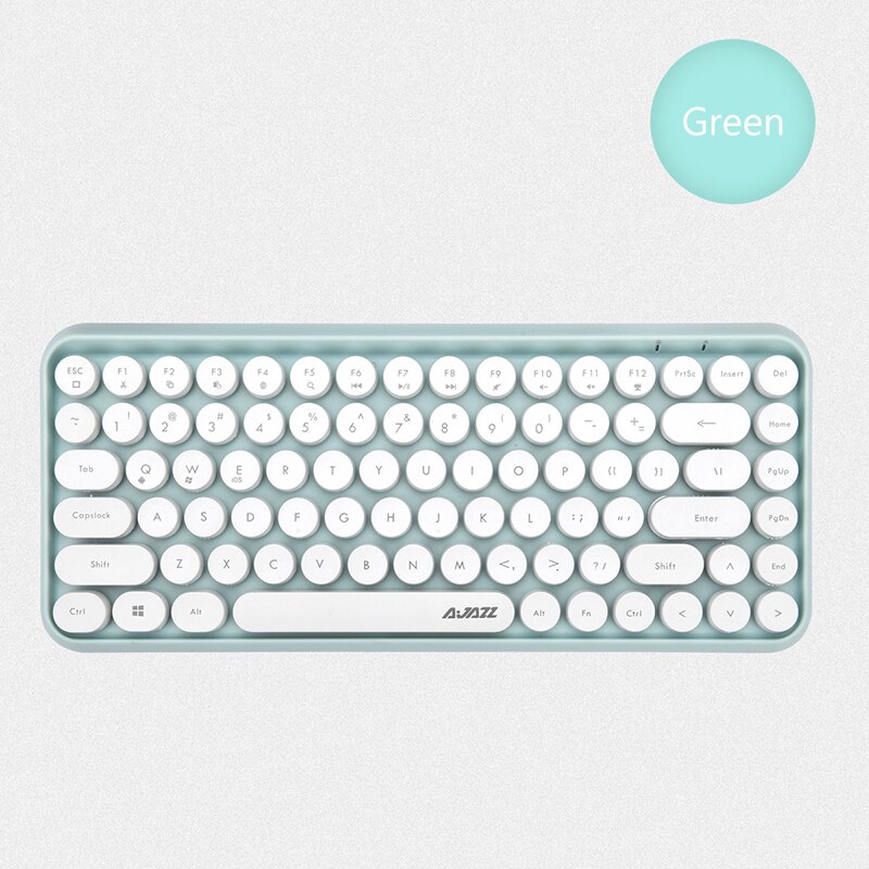 teclado bluetooth,teclado ipad,teclado para ipad,teclado inalámbrico,teclado para tablet,Teclado inalámbrico con Bluetooth para tableta, teclado silencioso para iPad, Xiaomi, Macbook Mini, Lenovo, Dell, Hp: Green
