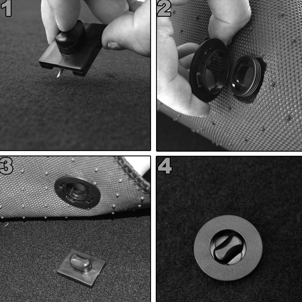 Car Twist Lock Floor Mat Clips Fastener Carpet Fixings Grip Buckle For VW Jetta Golf 4 Bora Passat B5 Beetle Polo Auto Styling