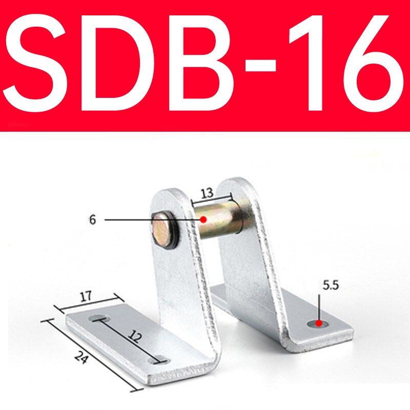 1 stk mal/ma standard sdb beslag pneumatisk luftcylinder monteringsstativ type sdb 16-20-25-32-40: Sdb -16