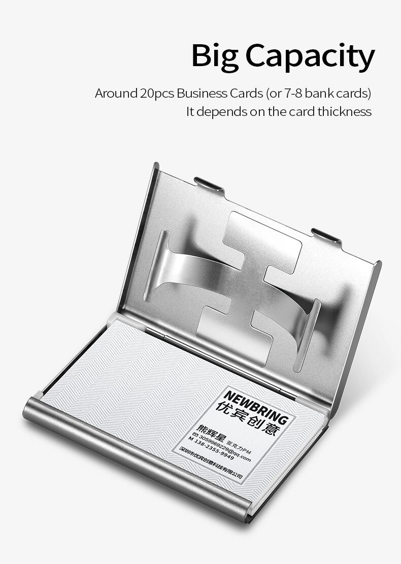 Brengen Kaarthouder Metalen Portemonnee Voor Mannen Visitekaartje Case Automatische Aluminium Credit Card Organizer Wallet Minimalisme