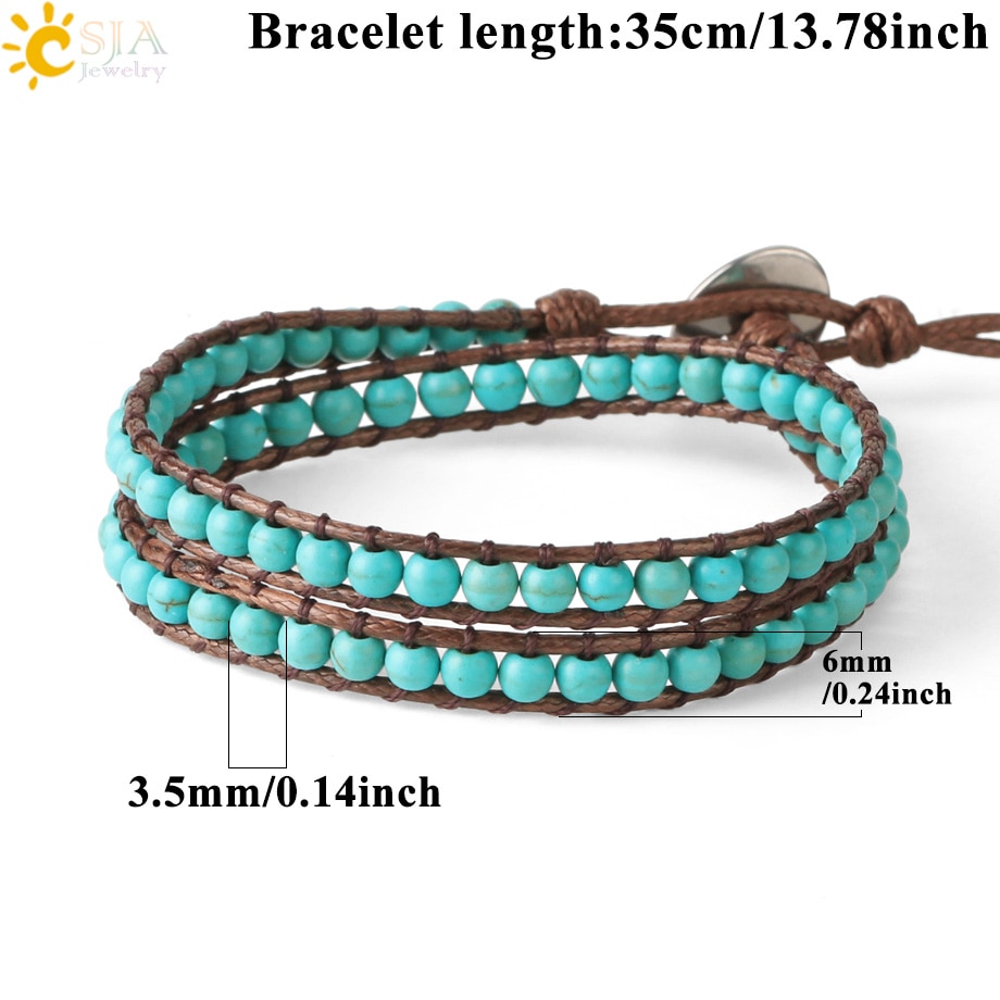 CSJA Grün Türkisen Verkrustete Perlen Armbinde Böhmischen Armbänder für Frauen Geflochtenen handgefertigt Schmuck mehrschichtig-wickeln 2 Stränge Femme S625