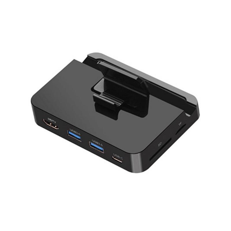 Surface Pro 6/Pro 5/Pro 4 Docking Station USB Hub 4K HDMI USB 3.0 Hub-adapter, SD & TF/Micro SD geheugenkaartlezer, 4K @30Hz HDMI Surface Pro-adapter voor Surface Pro 6/5/4