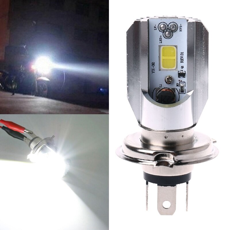 12W H4 LED Motorfiets Koplamp COB Lamp Motor Koplamp DC 6-80V H4GC