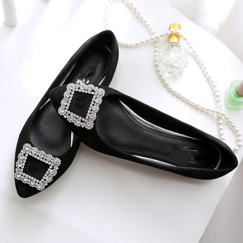BEYARNE printemps automne daim chaussures pour femmes grande taille à fond plat chaussures femme pointu loisirs confortable chaussures de conduite: 7