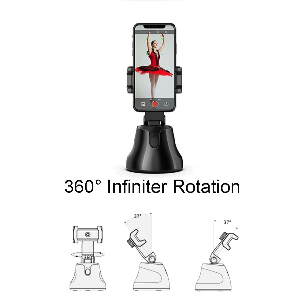 Smart Tracking Gimbal - 360° Face Recognition - AI Composition - Bluetooth - for Vlogging & Live Video
