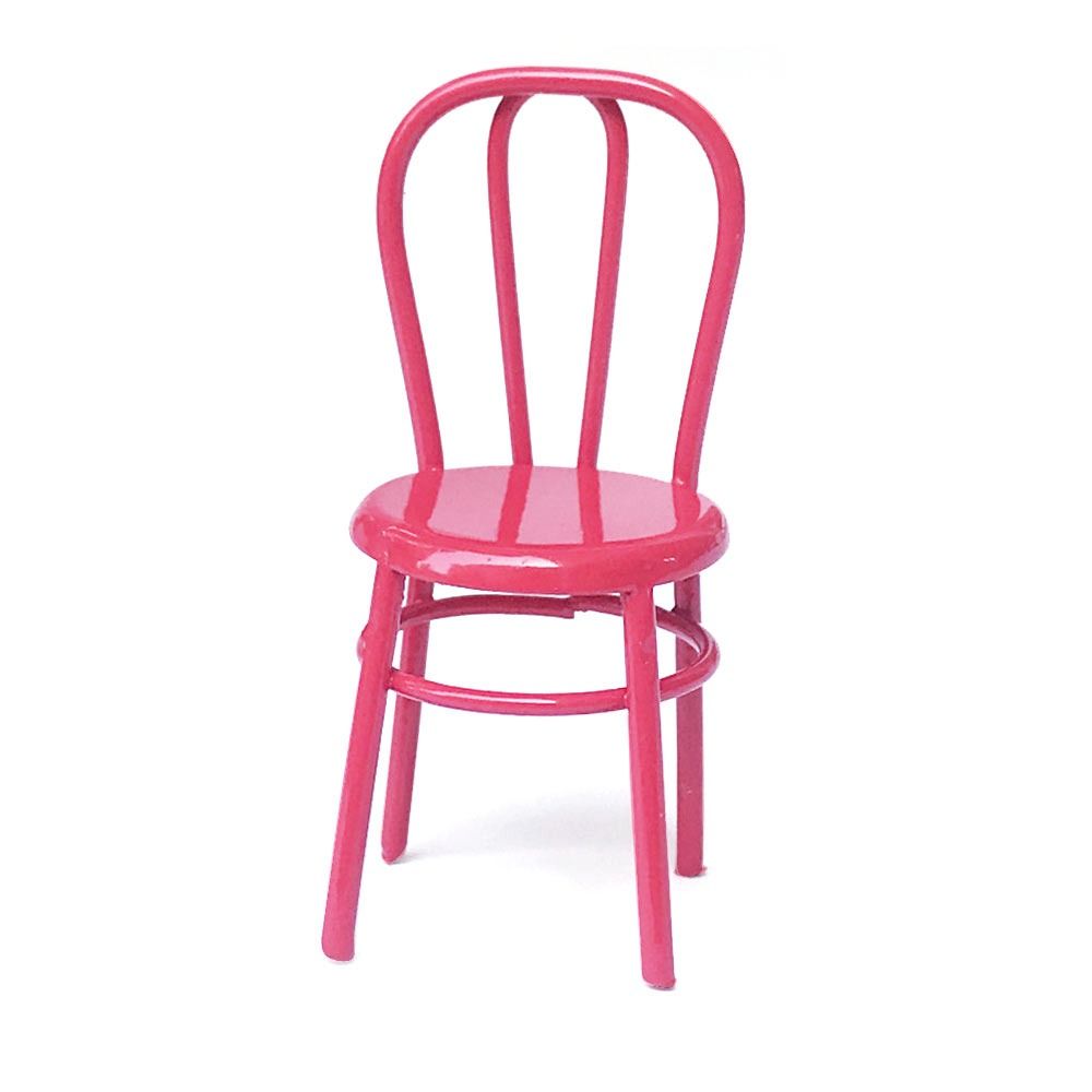 Chaise l'inventaire en métal pour maison de courses, meubles de simulation, accessoires de décoration, maison de beurre, 1PC, 1:24: Bleu marine