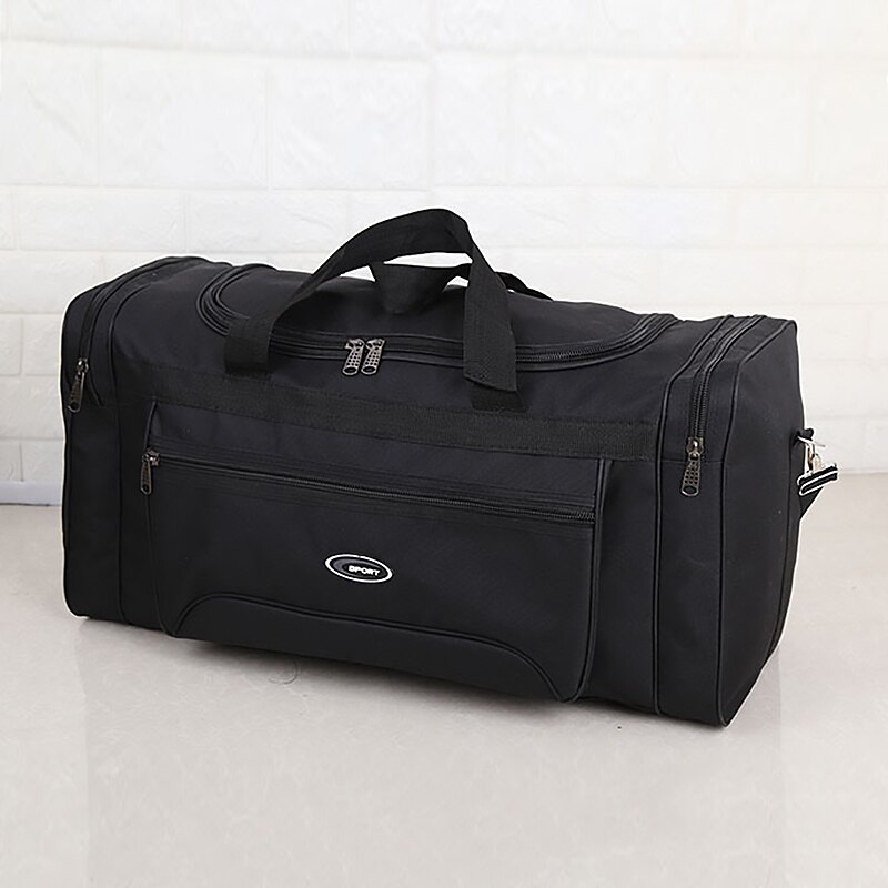 Oxford Men Travel Bags Waterproof Folding Luggage Large Capacity Big Travel Bags Men Weekend Outdoor Travel Handbag XA213K: Black