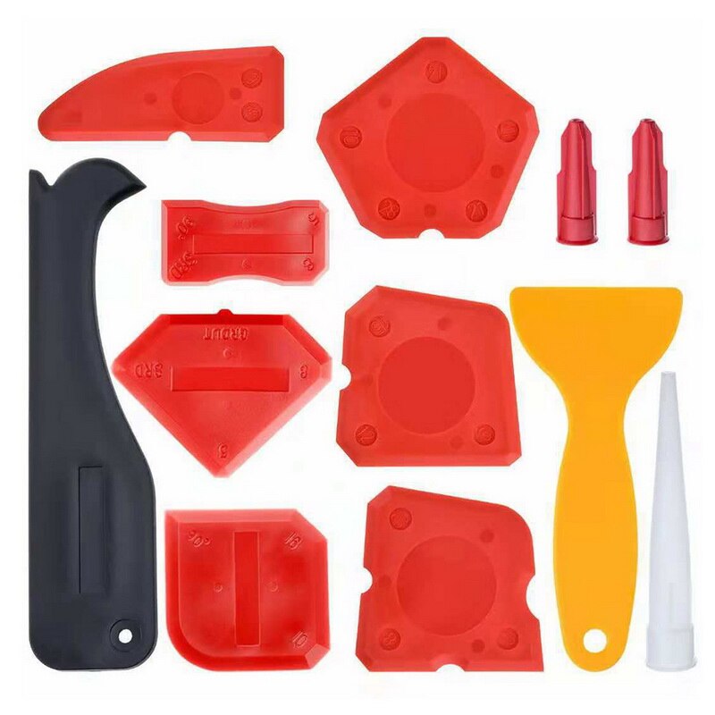 Silicone Sealant Spreader Spatula Scraper For Door Caulk Tool Kit Silicone Sealant Tool Window Caulking Finishing Sealant Grout: 7