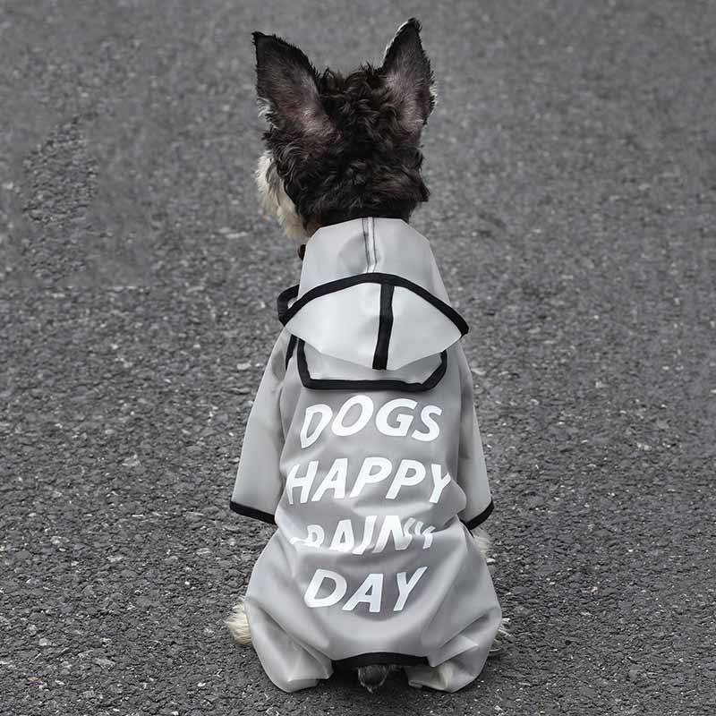 Vandtæt jumpsuit hund regnfrakke med hætte kæledyr hund hvalp regnfrakke kappe kostumer tøj til små hunde kæledyrsforsyning 10a