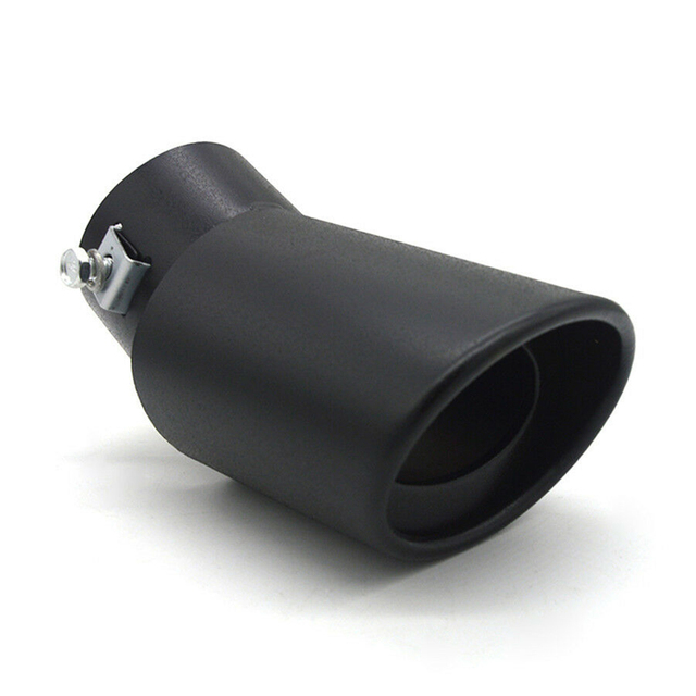 Car Accessory 62mm Exhaust Pipe Exhaust Muffler Pipe Black Replacement 304 Stainless Steel Exhaust Pipe For Universal Car Parts: black