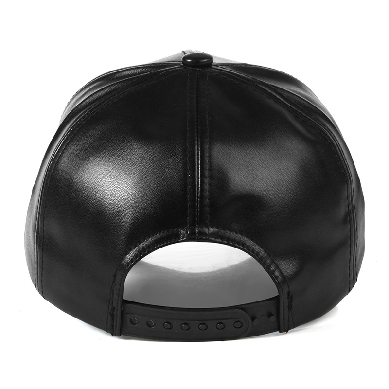 Winter Mannen Warme Baseball Cap Pu Leer Winddicht Leisure Outdoor Sport Cap Effen Kleur Vader Casquette