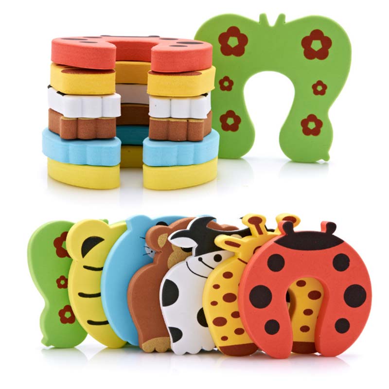 5Pcs Kind Veiligheid Deur Kaarten Worden Gebruikt Voor Deur Tafels En Stoelen Botsing En Anti-Vergrendeling twee Stijlen Van Willekeurige Kleuren