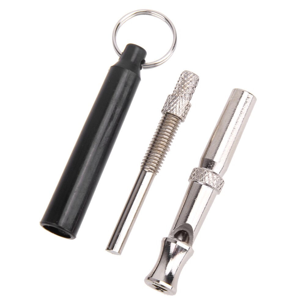 1pcs Black Two-tone Ultrasonic Flute Dog Whistles for Training Sound Whistle Supersonic Obedience Pet Puppy Dog Whistle