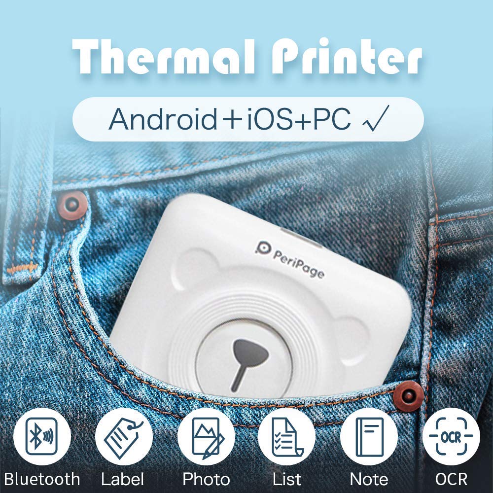 Peripage-Mini impresora térmica de bolsillo A6, dispositivo de impresión portátil de 58mm, color rojo y amarillo, inalámbrica, Bluetooth, Android e IOS, novedad
