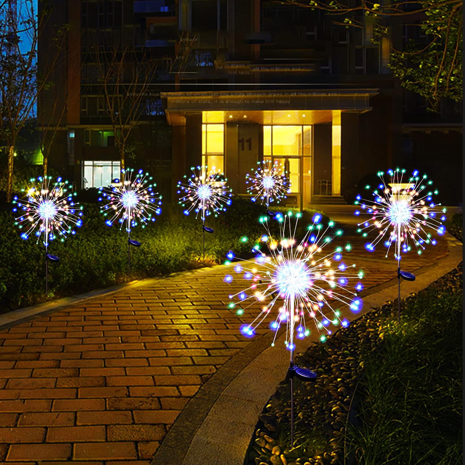 LED-Solar-Gartenleuchten für den Außenbereich, wasserdicht, Solar-Feuerwerk-Lichter zum Selbermachen für draußen, Bodenlampe, Rasen, Hof, Weg, Terrasse, Dekoration