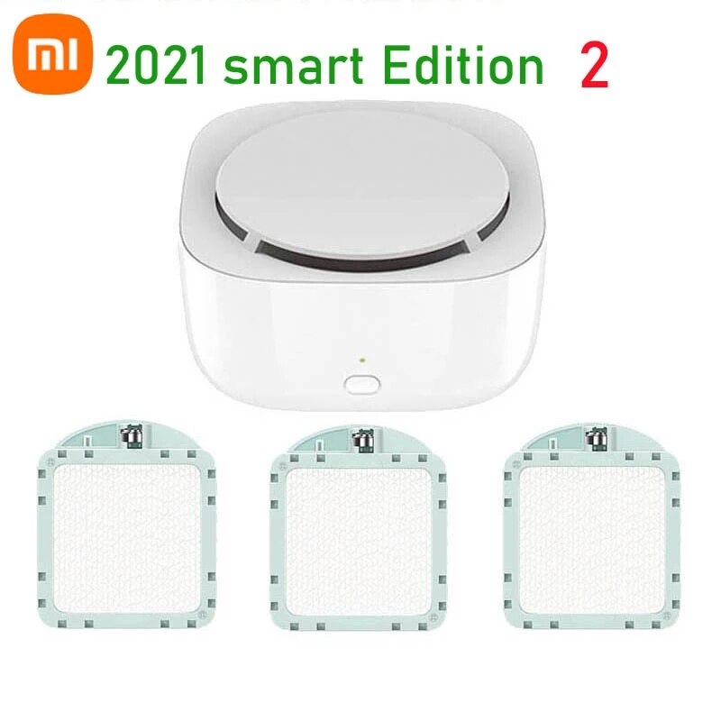 Xiaomi-repelente de mosquitos inteligente 2, repelente de mosquitos no tóxico, recargable por USB, funciona con la aplicación Mijia,