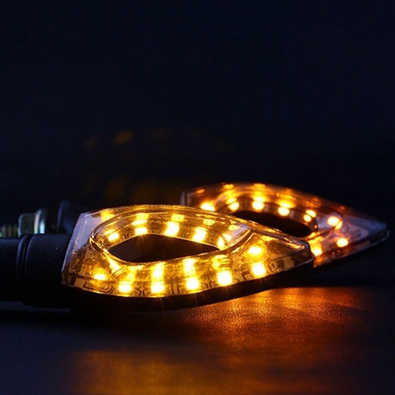 1Pc 12 Led Turn Voor Moto Motorfiets Accessoires Geel Redsignal Motorcycle Turn Signals Light Achterlichten Indicatoren