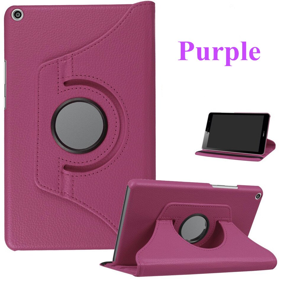 Magnetyczny futerał MediaPad T3 8.0 Folio Pu skórzany pokrowiec do Huawei MediaPad T3 8.0 KOB-L09 /W09 Filip stojak inteligentny Tablet Capa przypadki: Purple