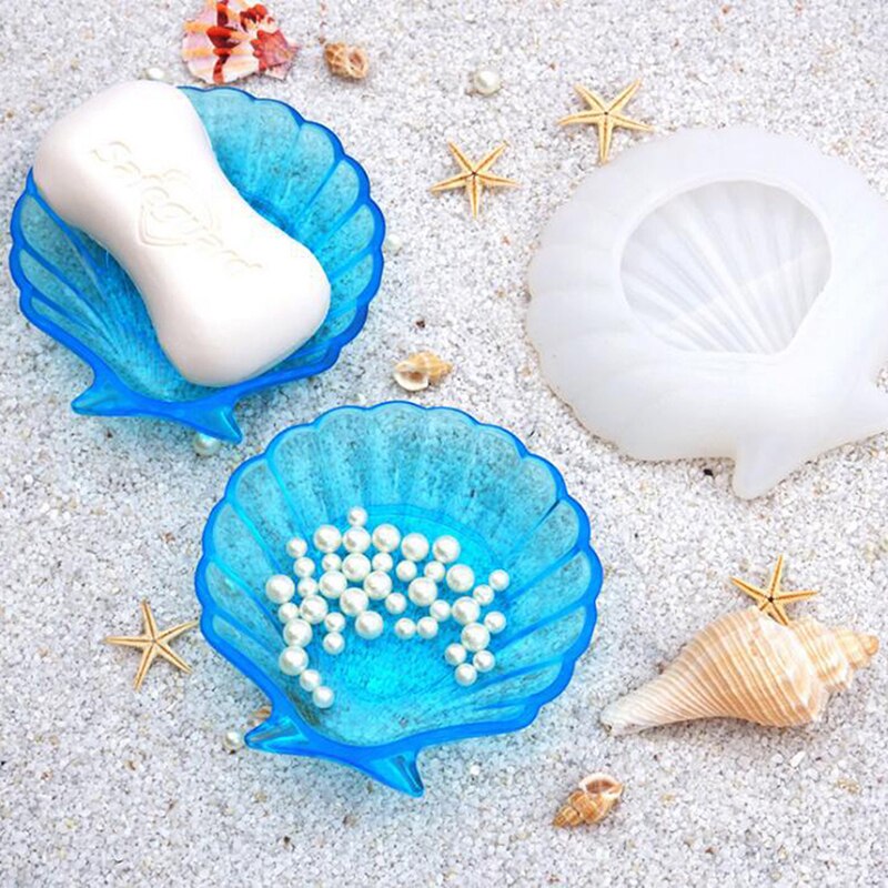 Concrete Silicone Mold Shell Shape Jewelry Storage Schulp Glue Tray Mold Clay Mould resin mold silicone tray
