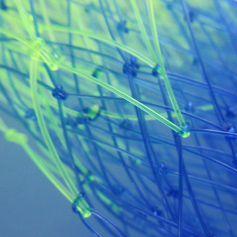 3 Sizes Nylon Fishing Nets Collapsible Fishing Tools Rhombus Mesh Hole Depth Folding Nylon Landing Dip Net