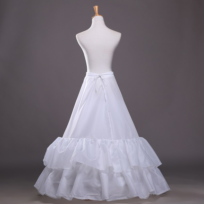 Braut Rock 2 Hoops Zwei Schichten Von Rüschen Petticoat Lange Tüll Röcke Frauen Unterrock Für Hochzeit Kleid