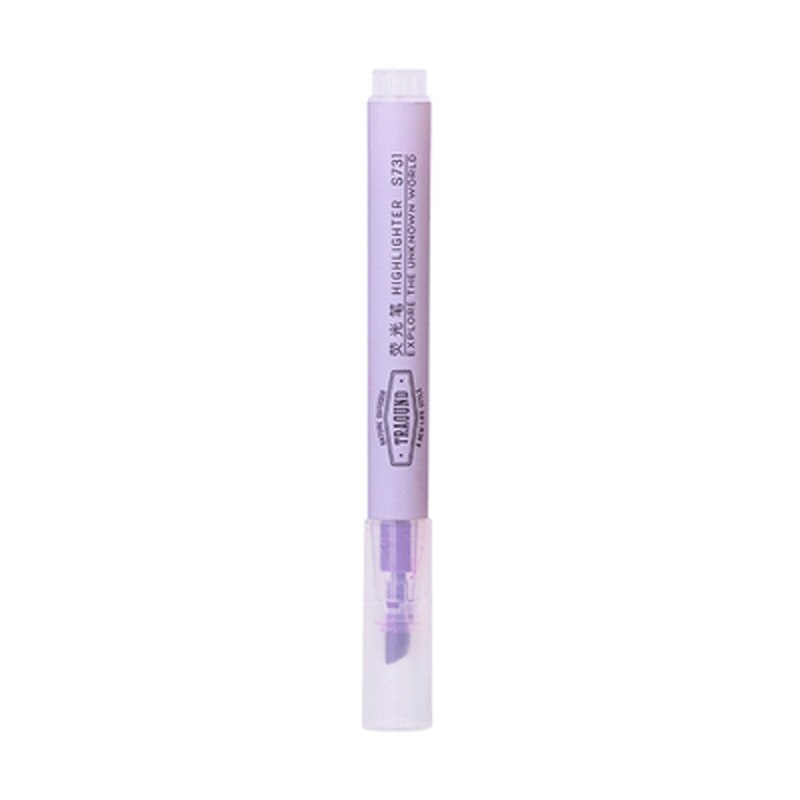 Deli 1pcs Colour Fluorescent Marker Pen S731 Candy Colour Student Graffiti Stationery Tasteless and Bright Colour: Lavender