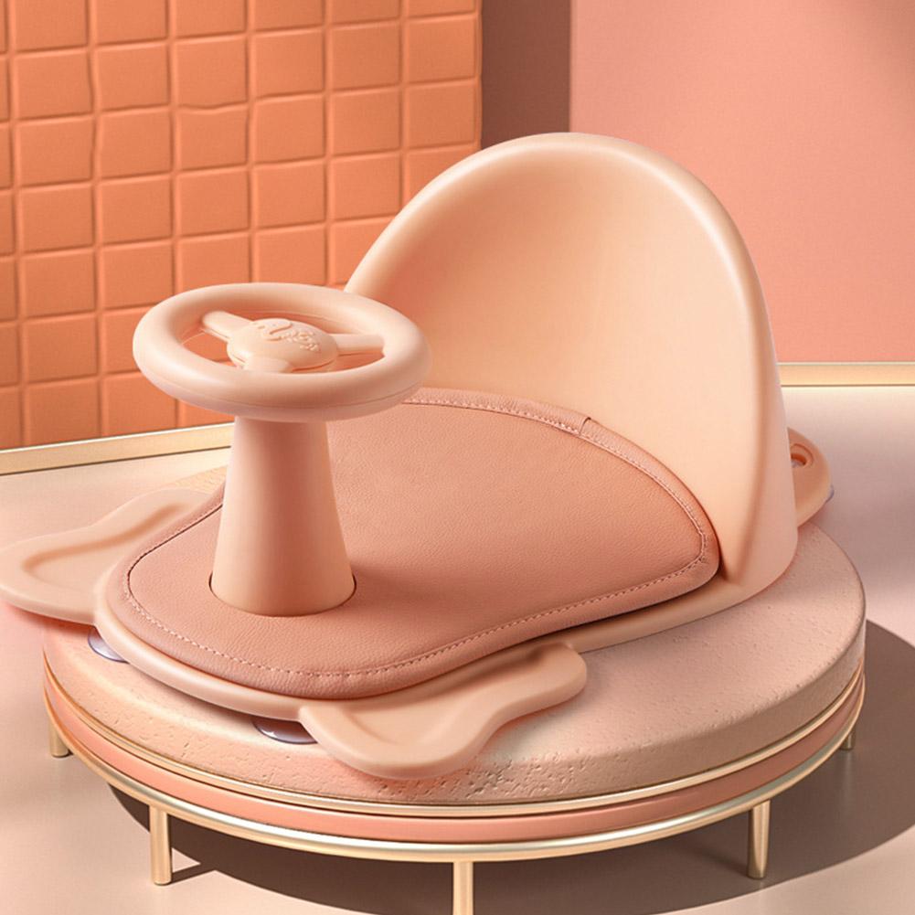 Silla de baño de bebé antideslizante, banqueta de elefante de dibujos animados, suministros de baño de bebé, bolsa de asiento infantil