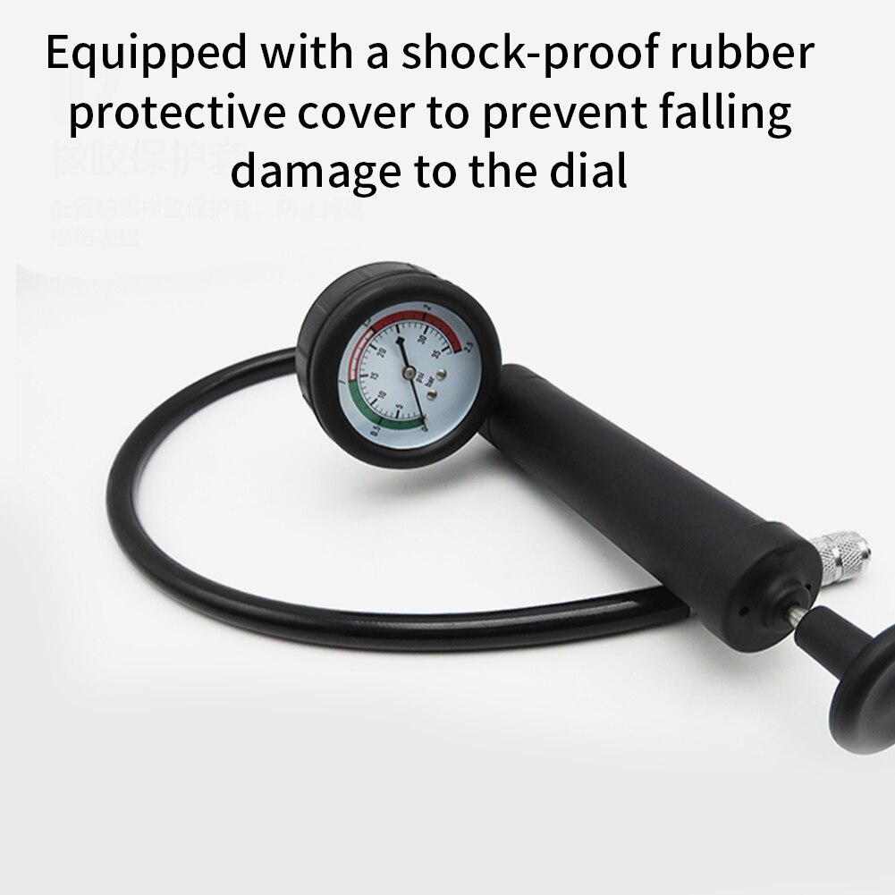 Water Tank Tester Leak Detector Automotive Car Cooling System Pressure Gauge Radiator Adapters Black