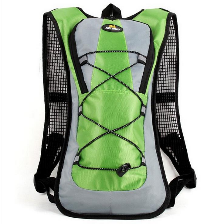 5l vandtæt nylon solid lynlås motorcykel rygsæk rygsæk gear mochila udendørs camping cykling trekking vandpose: Grøn