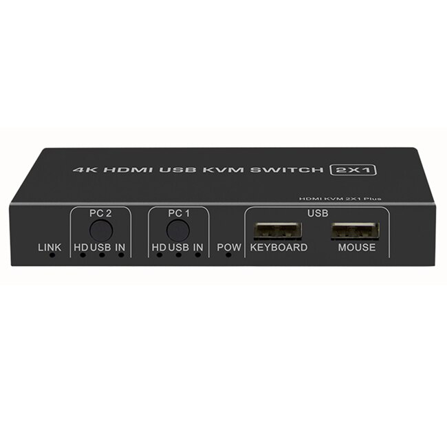 4K Hdmi-Compatibel Kvm Switch, 4 Poorten 4 In 1 Out Hdmi Kvm Switch Ondersteuning 4K @ 60Hz Voor Laptop Hdtv Monitor &amp; ubs Muis Toetsenbord