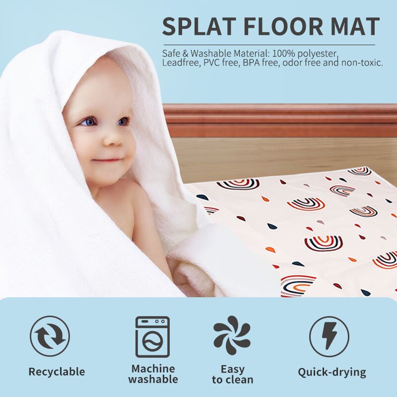 Glücklich Flöte Baby Spielen matt, Baby Krabbeln matt Tragbare Wasserdichte, Anti-Unterhose Klapp matt Playmat Für Baby drinnen Oder draussen Verwenden