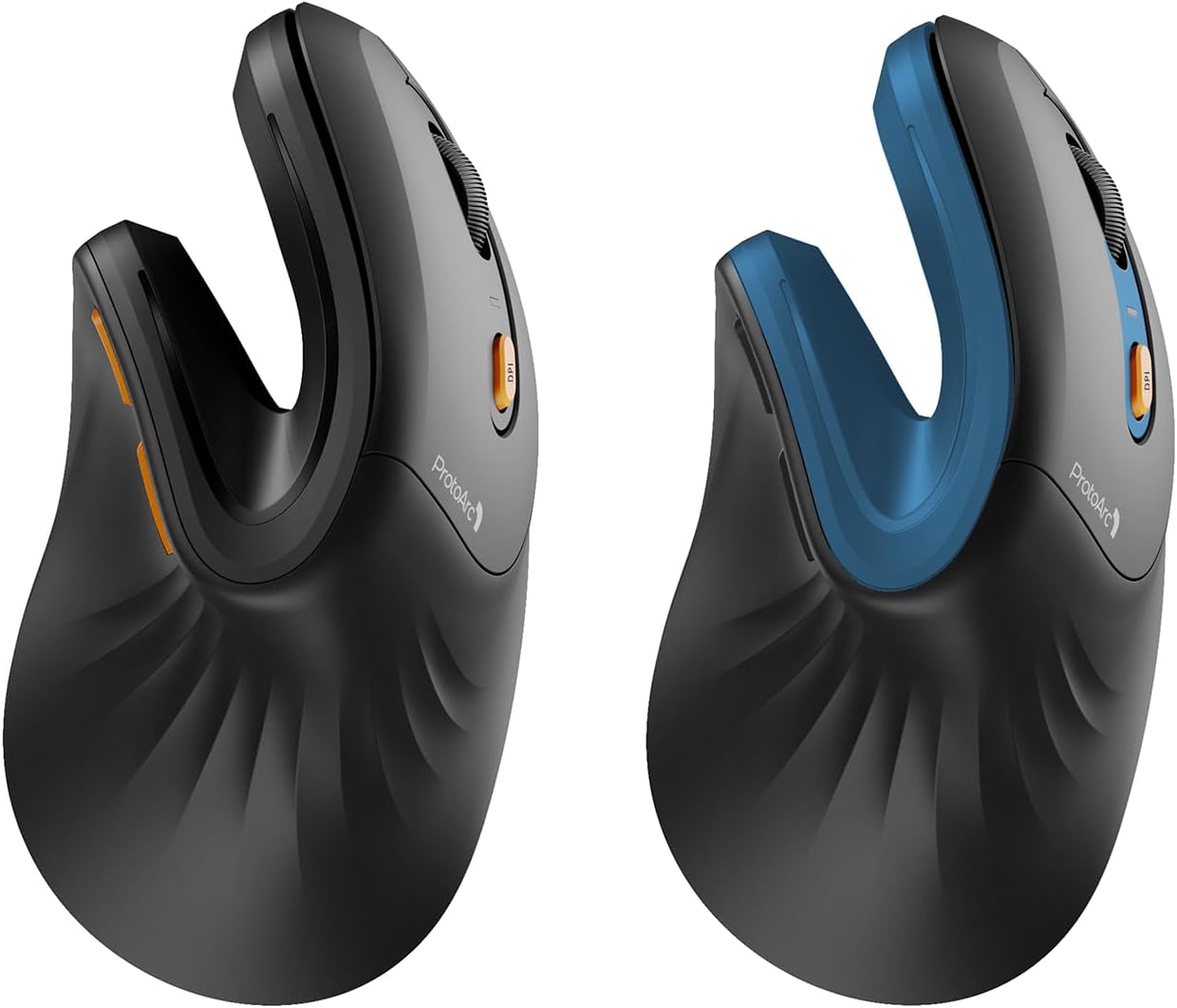 ProtoArc Ergonomische Maus, EM11 NL BT wiederaufladbare kabellose vertikale Maus 3, 2,4 GHz optische Mehrgerätemäuse für Computer