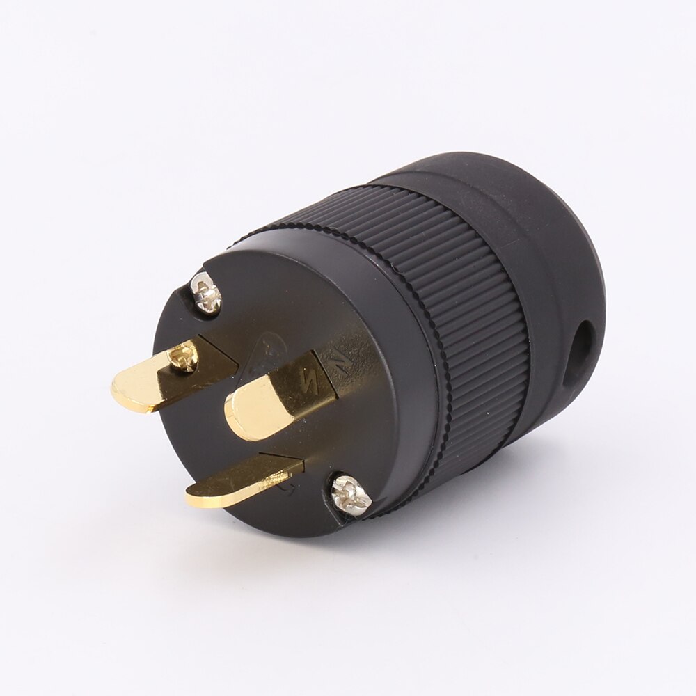 HI Fi Gold plated AU NZ CN HIFI POWER CONNECTOR Hi-End Rhodium Plated AU Mains Power Plug Male Copper Connector Cable Cord 3 Pin