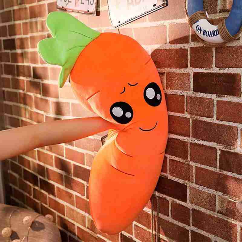 Expression Carrot Plush Toys Cute Radish Pillow Doll Toy Plush Cushion Sleeping Girl Children Pillow G6N4