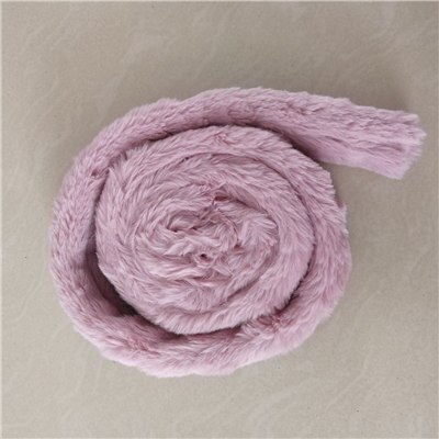 Dames bontjas riem lengte ongeveer 150cm meisjes klassieke eenvoudige zachte bont accessoires vrouwelijke riem  t109: Roze