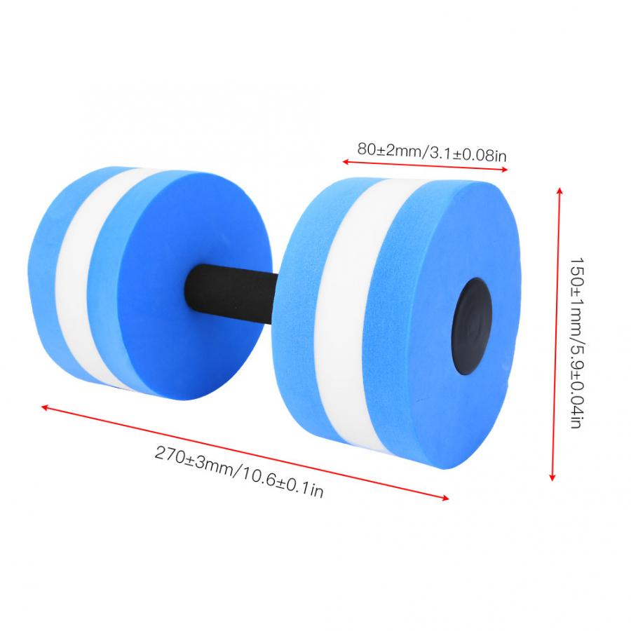 1pc eau mousse flottant haltère piscine eau haltère poids automatique flotteur eau Barbell natation Fitness haltère