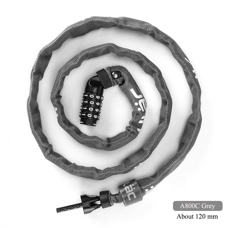 ULAC Bike Lock Chain Anti-theft Cycling MTB Road Bike Ultra-light Portable Lock Password Lock Bicycle Safety Stable Accessories: A800CXLGY