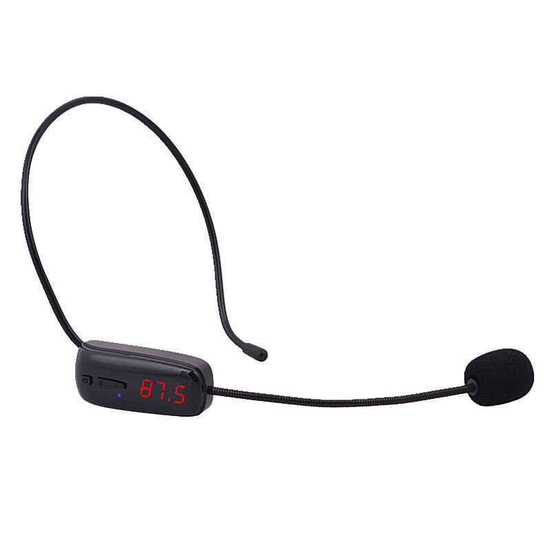 Wireless Microphone Condenser Headset Megaphone Radio Mic FM 87-108MHz for Loudspeaker Teaching Meeting Guide Microfone