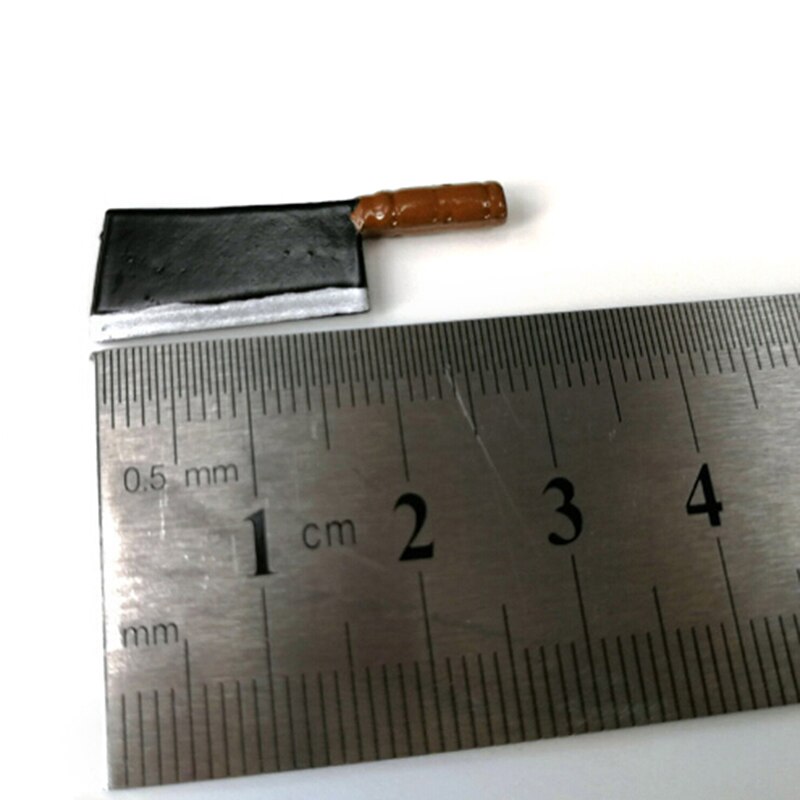 1 stücke Puppe Haus Miniatur 1:12 Metall Messer Küche Lebensmittel Messer schneiden Gemüse Küche Spielzeug Länge 3cm
