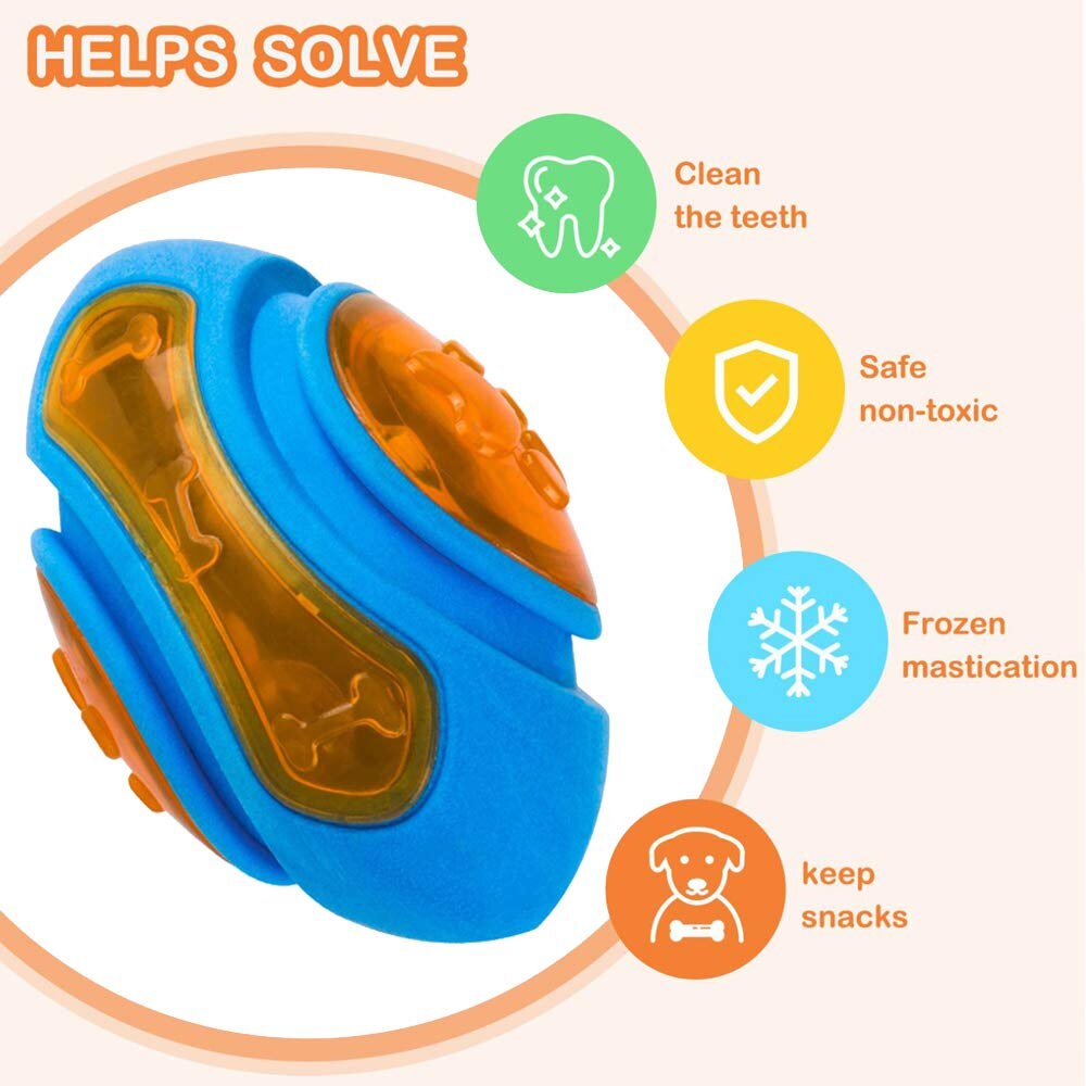 Rubber Hond Speelgoed Voor Hond Kauwen Bijten Slip Piepende Training Spelen Speelgoed Interactieve Hond Speelgoed Voor Grote Honden Tanden Reinigen: Football Toys