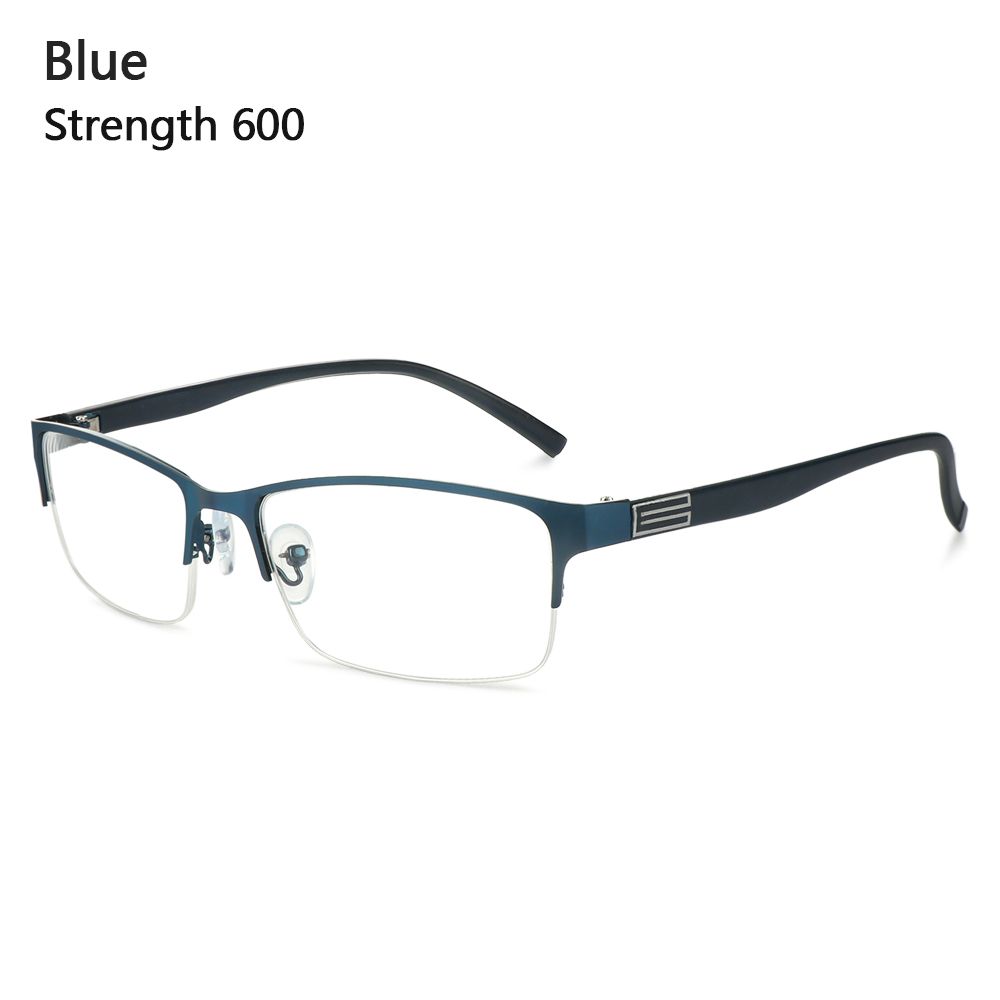 Men Square Frame Business Myopia Glasses Vintage Eye Protection Ultra Light Eyeglasses Vision Care 100~600 Diopter: black / +450