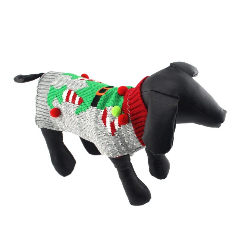 Jul hundetrøje xmas pet coat outfits tøj til hund kat strik tøj lille hundetøj strik pudel corgi