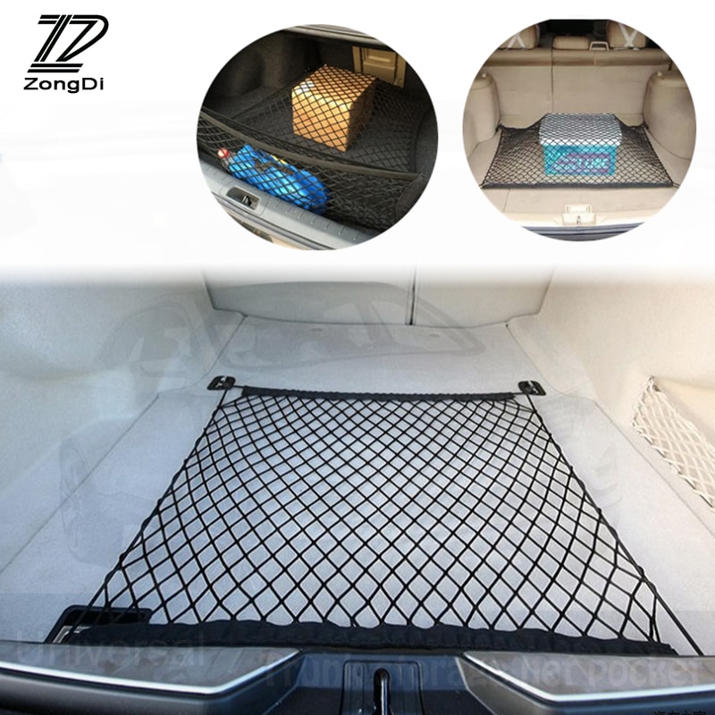 Zd bil-styling til renault megane 2 3 duster vw touran passat  b6 golf 7 t5 t4 fiat 500 bil bagagerum affald opbevaring fast net nedbrud
