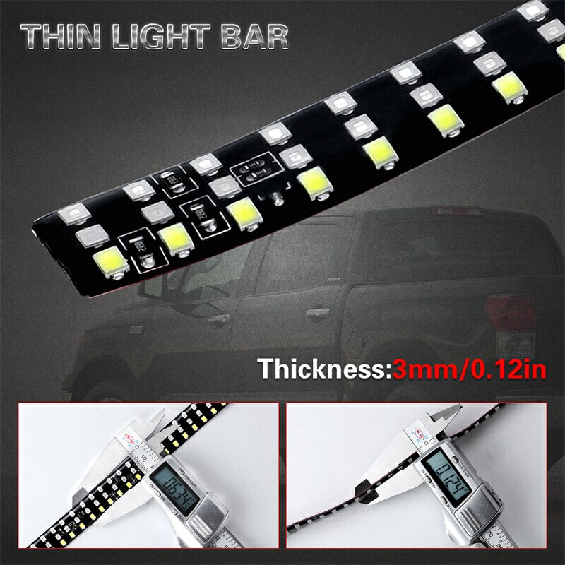 48 inch Truck Tailgate LED Light Bar 3 Row 6-Funtions Brake Reverse Turn Signal Stop Tail Strip For Jeep Pickup SUV for Dodge