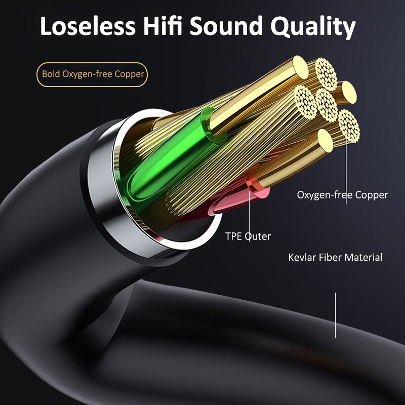 Écouteurs intra-auriculaires filaires avec micro basse, oreillettes stéréo, musique, Sport, jeu, prise de Type C, coque en céramique, 8 cœurs, 3.5mm